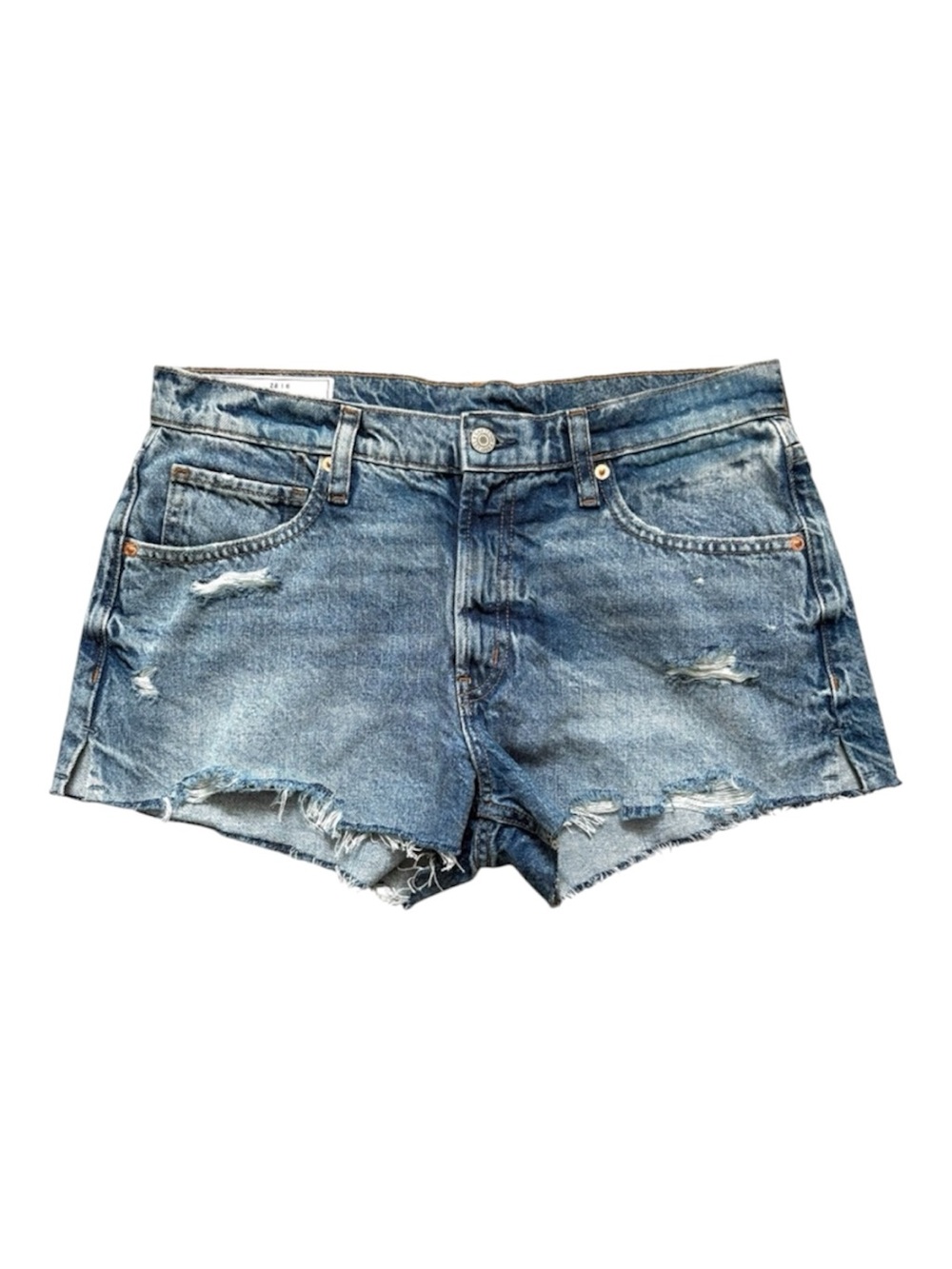 NWT GAP Women’s Denim Distress Beach Short Low Rise Jean Cut Off Shorts Size 28